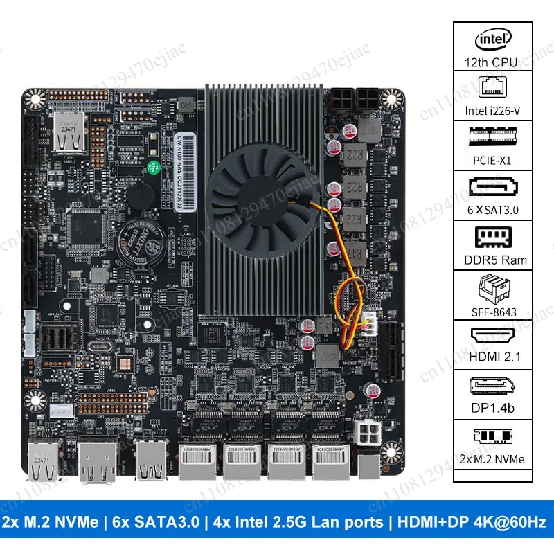 Mini Itx Dual 2.5G Nas Motherboard - Scheda madre N100 Mini ITX NAS