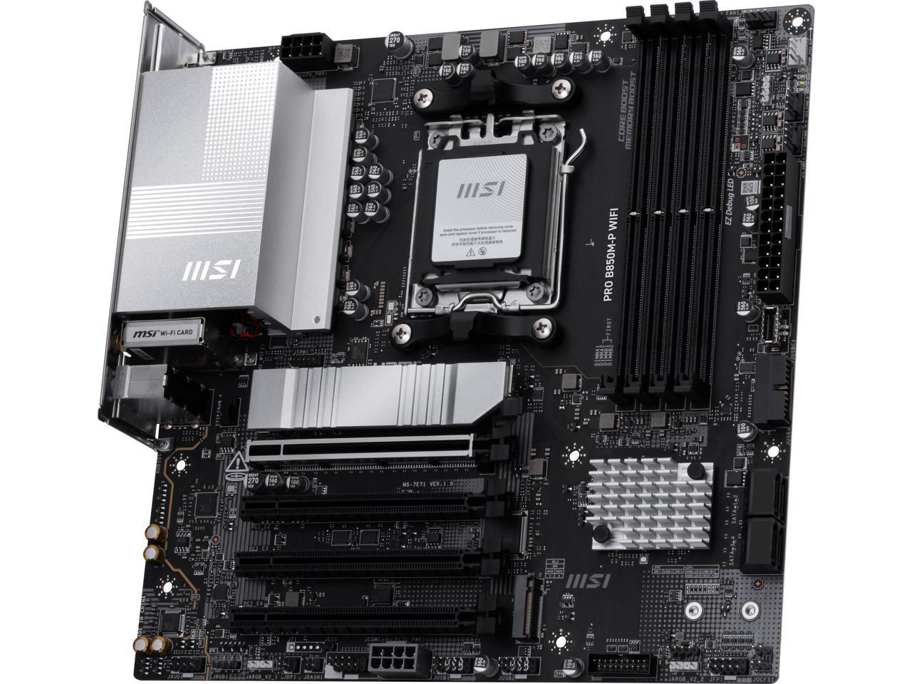 Scheda madre MSI PRO B850M-P W - Am5 Micro Atx Pcie 5.0 Motherboard recensione e prezzo